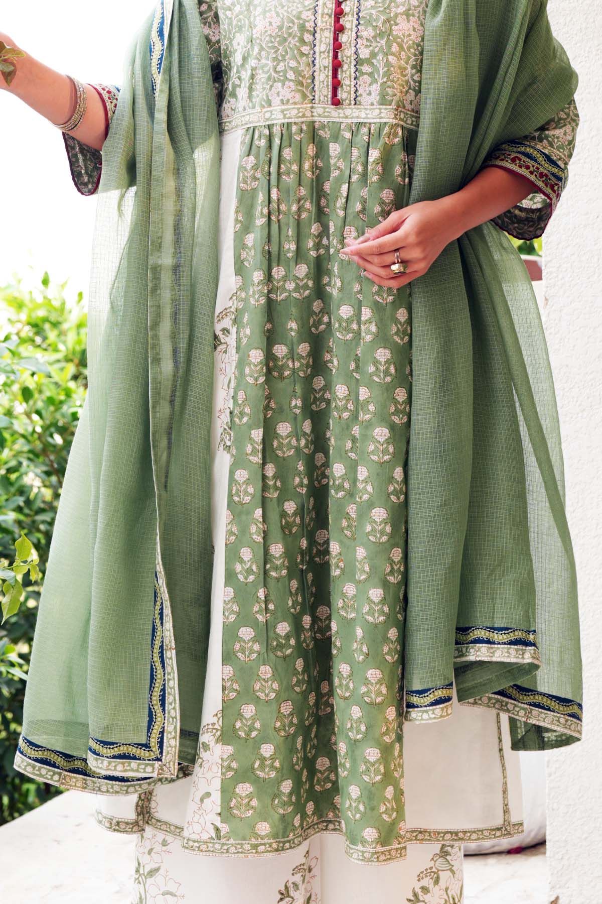 Light Mehndi Green Color Kotadoriya Dupatta