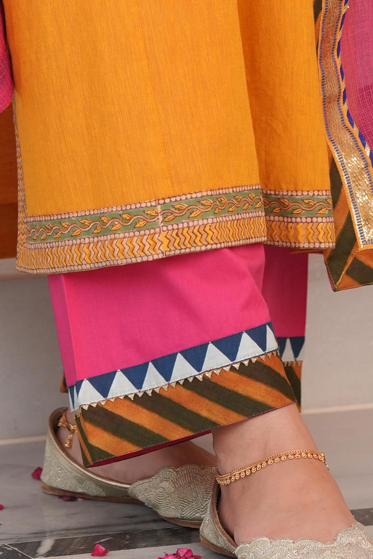 Rani Cotton Pants with Borders