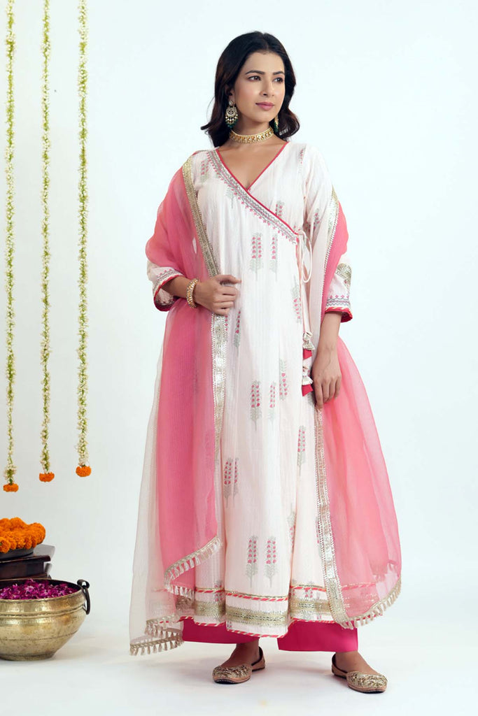 Pink Double Shaded Kotadoriya Dupatta