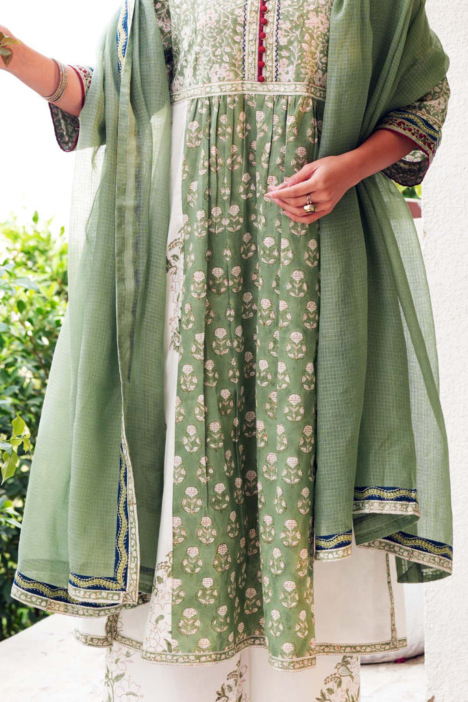 Light Mehndi Green Color Kotadoriya Dupatta