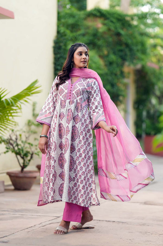 Light Purple Kotadoriya Dupatta