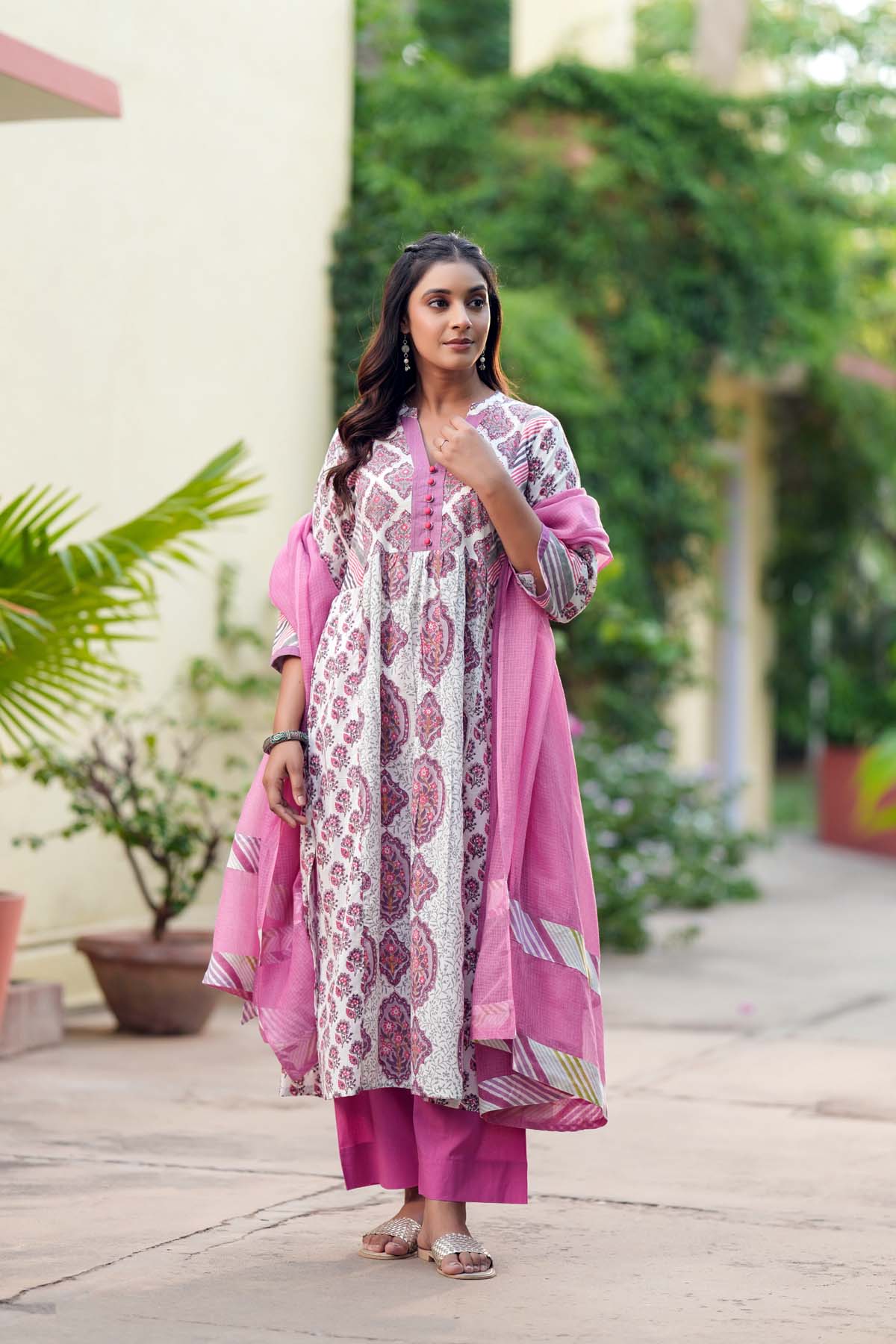Light Purple Kotadoriya Dupatta