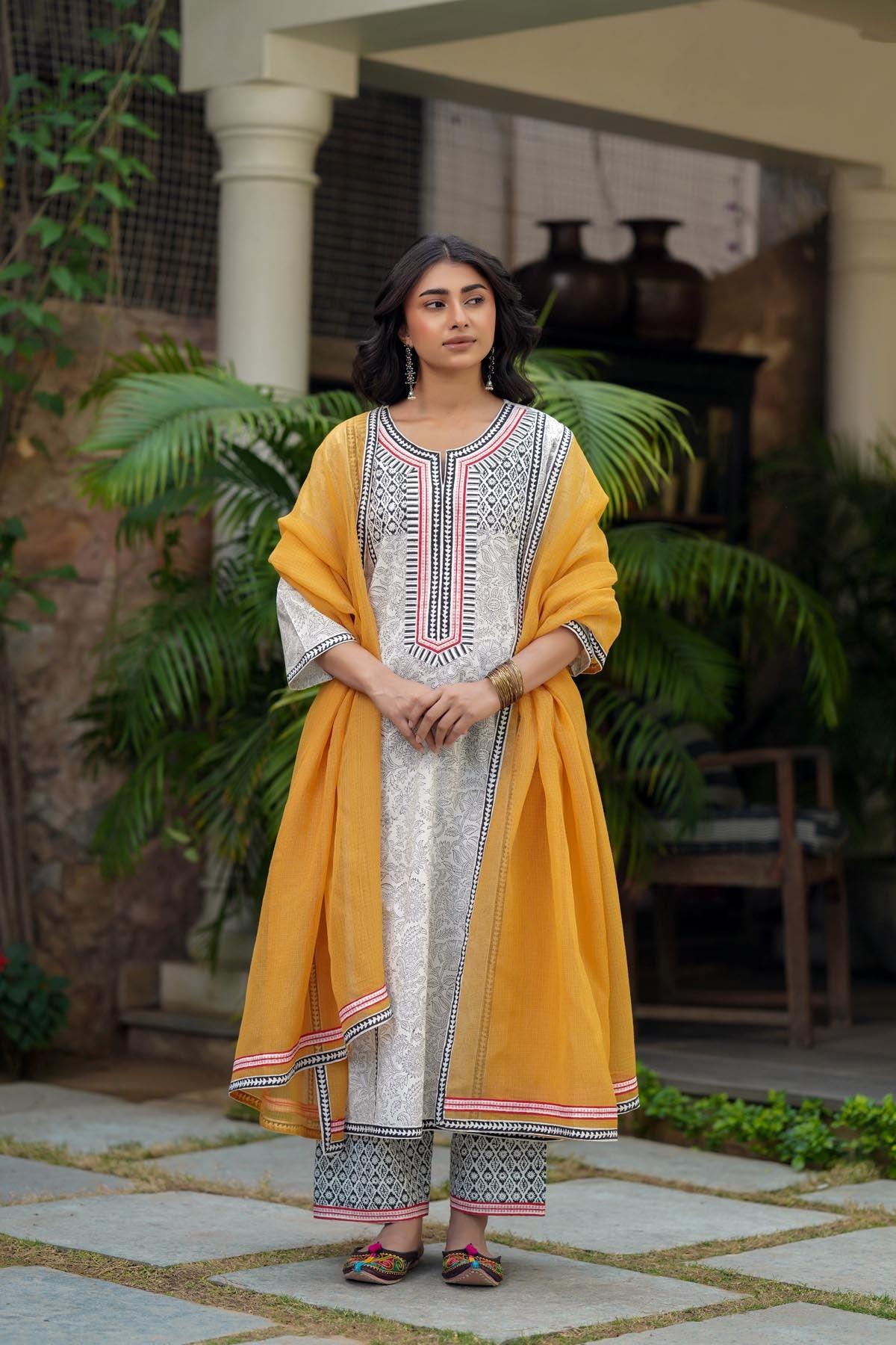 Mustard Kota Doria Dupatta