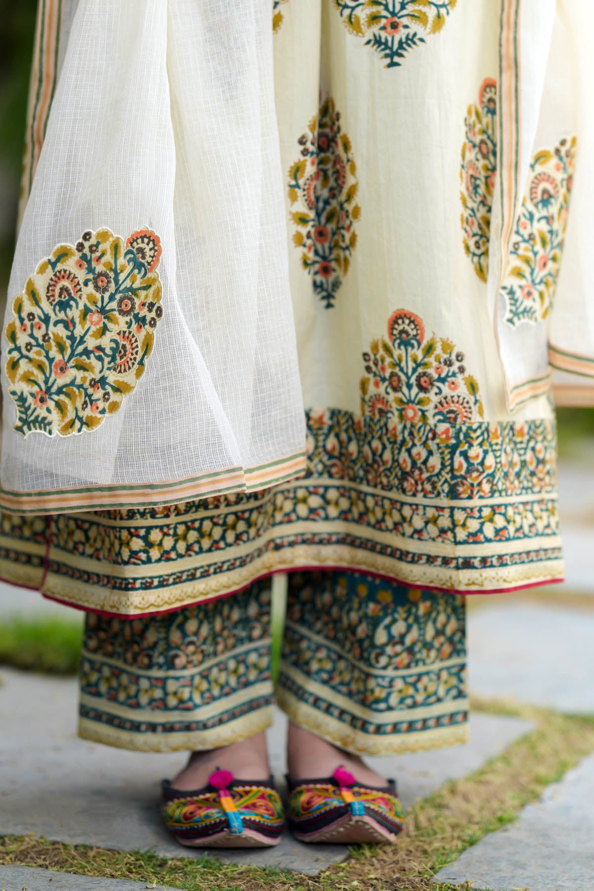 Cream Kota Doria Dupatta