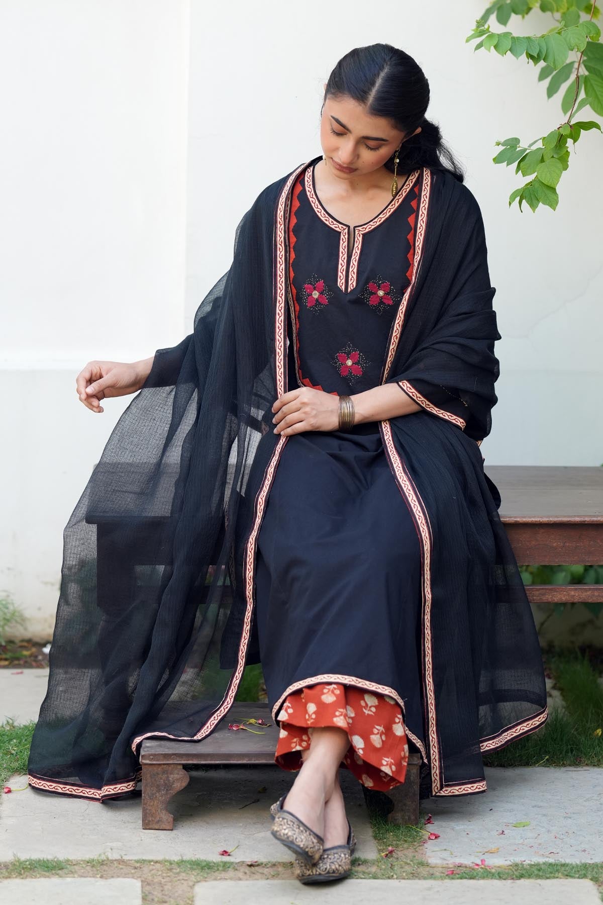 Black Kota Doria Dupatta