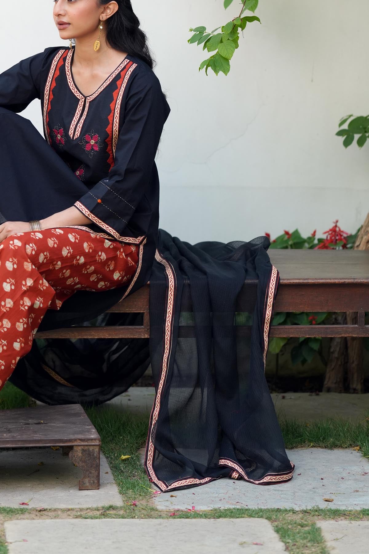 Black Kota Doria Dupatta