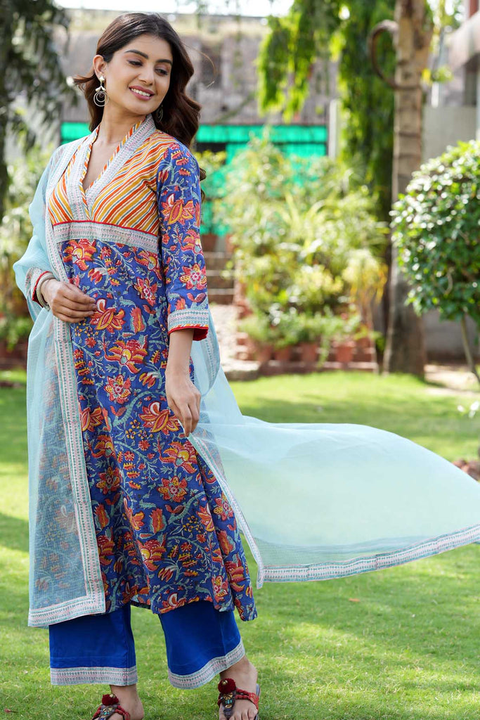 Light Sky Blue Color Kotadoriya Dupatta