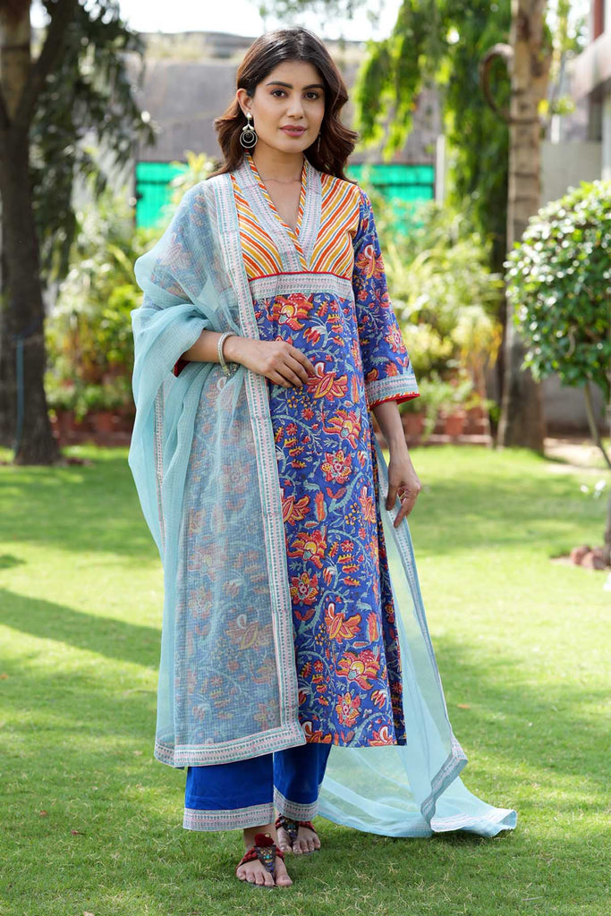 Light Sky Blue Color Kotadoriya Dupatta