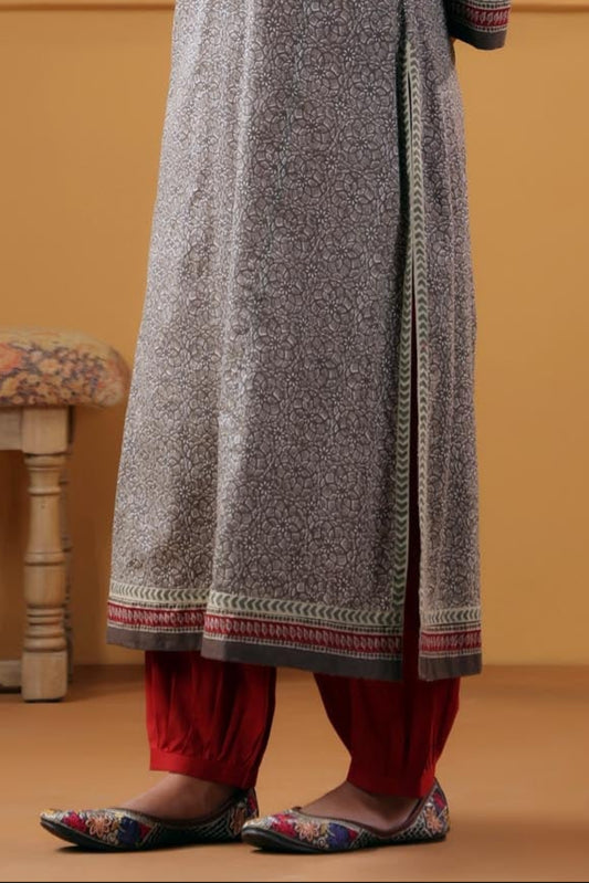 Maroon Salwar Style Cotton Pants