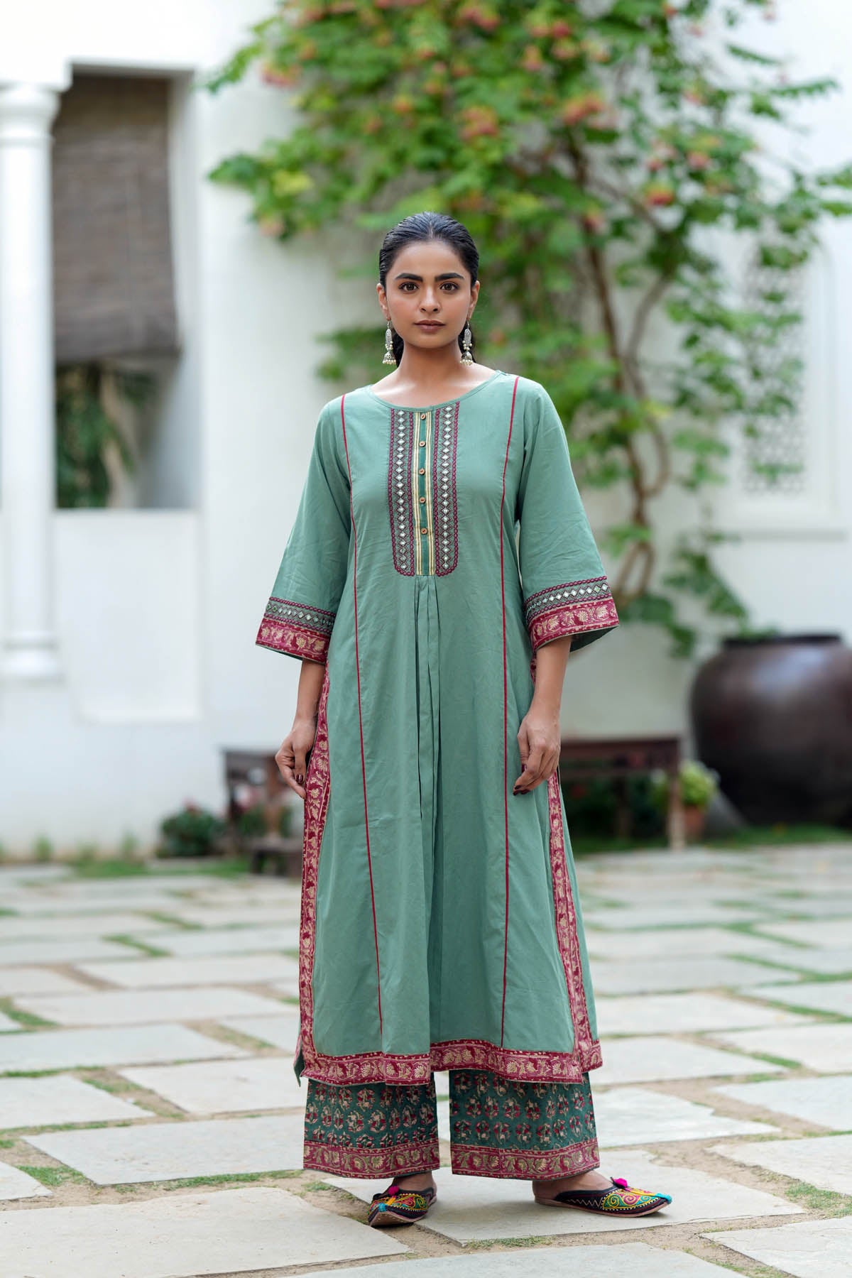 Sage Green A-line Kurta