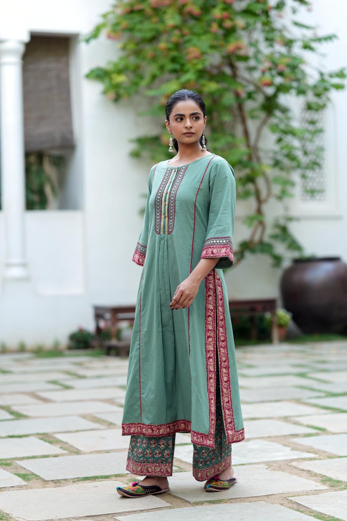 Sage Green A-line Kurta