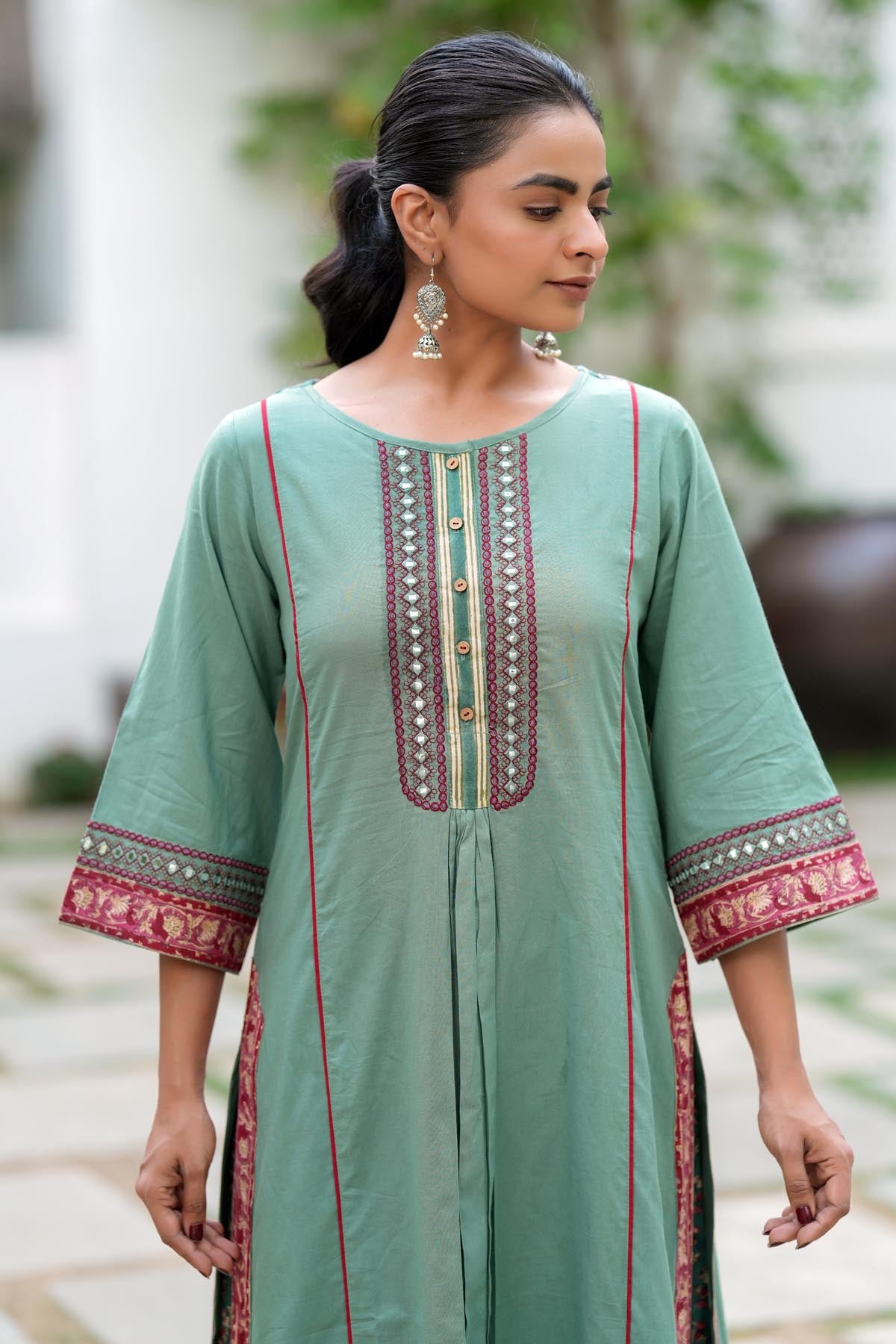 Sage Green A-line Kurta