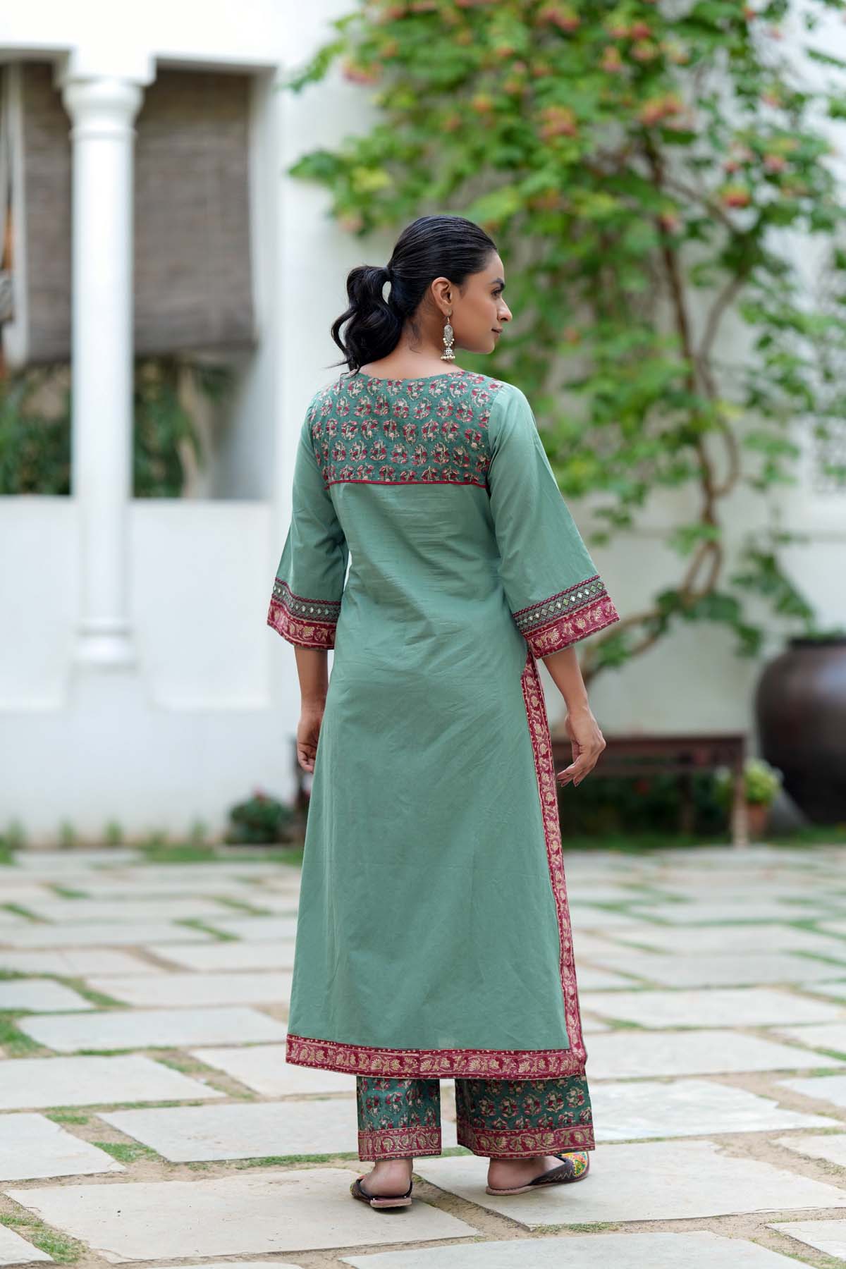 Sage Green A-line Kurta