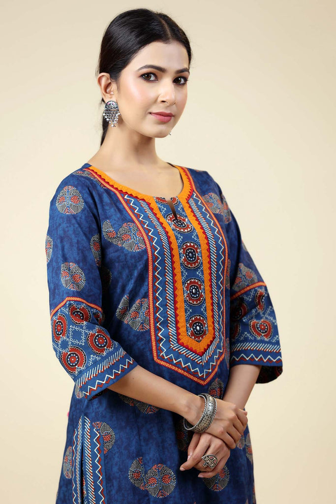 Royal Blue A-Line Kurta/Pant Set