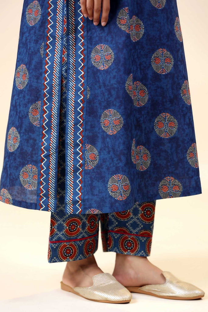 Royal Blue A-Line Kurta/Pant Set