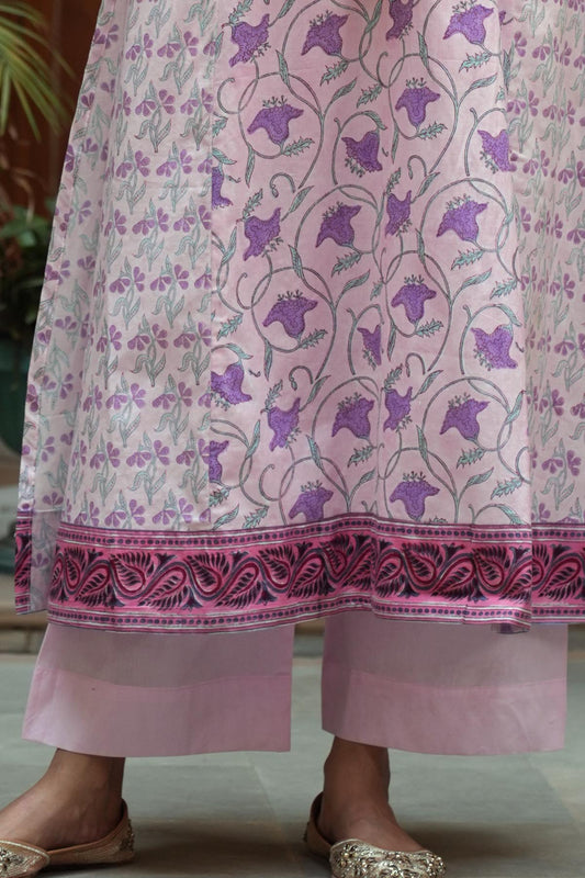 Light Pink Straight-Fit Cotton Pant