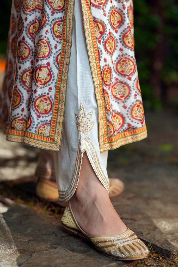 White Pants with Gota Border