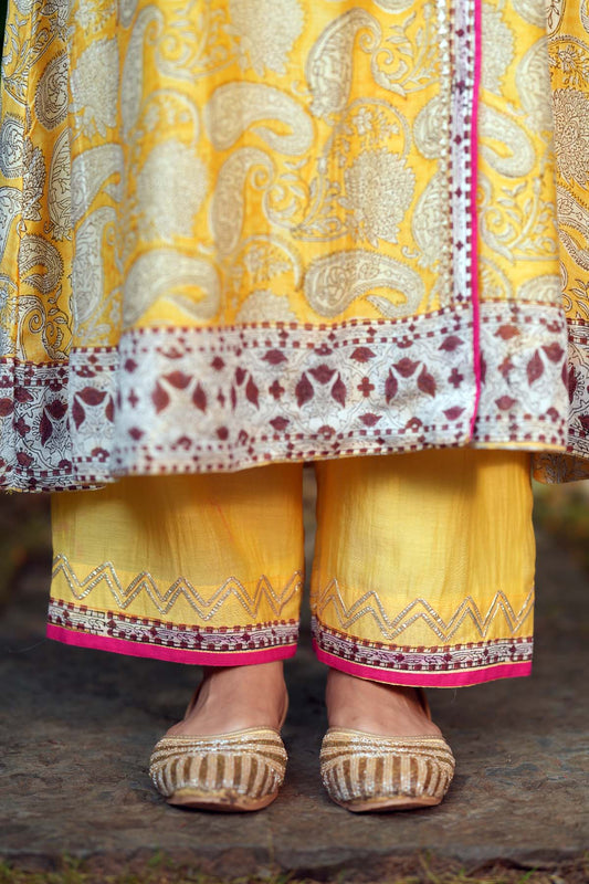 Mustard Yellow Straight Fit Cotton Pant