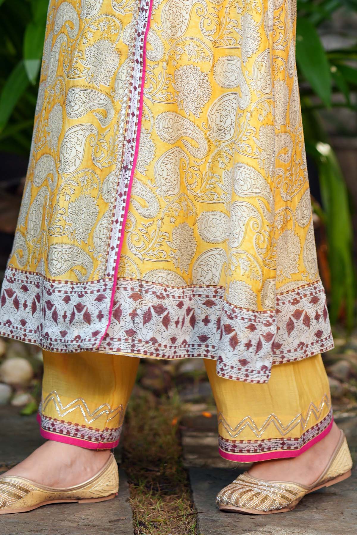 Mustard Yellow Straight Fit Cotton Pant