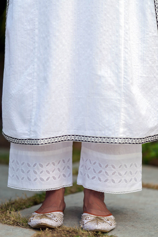 Kantha Cotton Straight Fit Pants