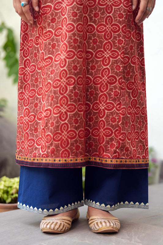 Navy Blue Cotton Pants
