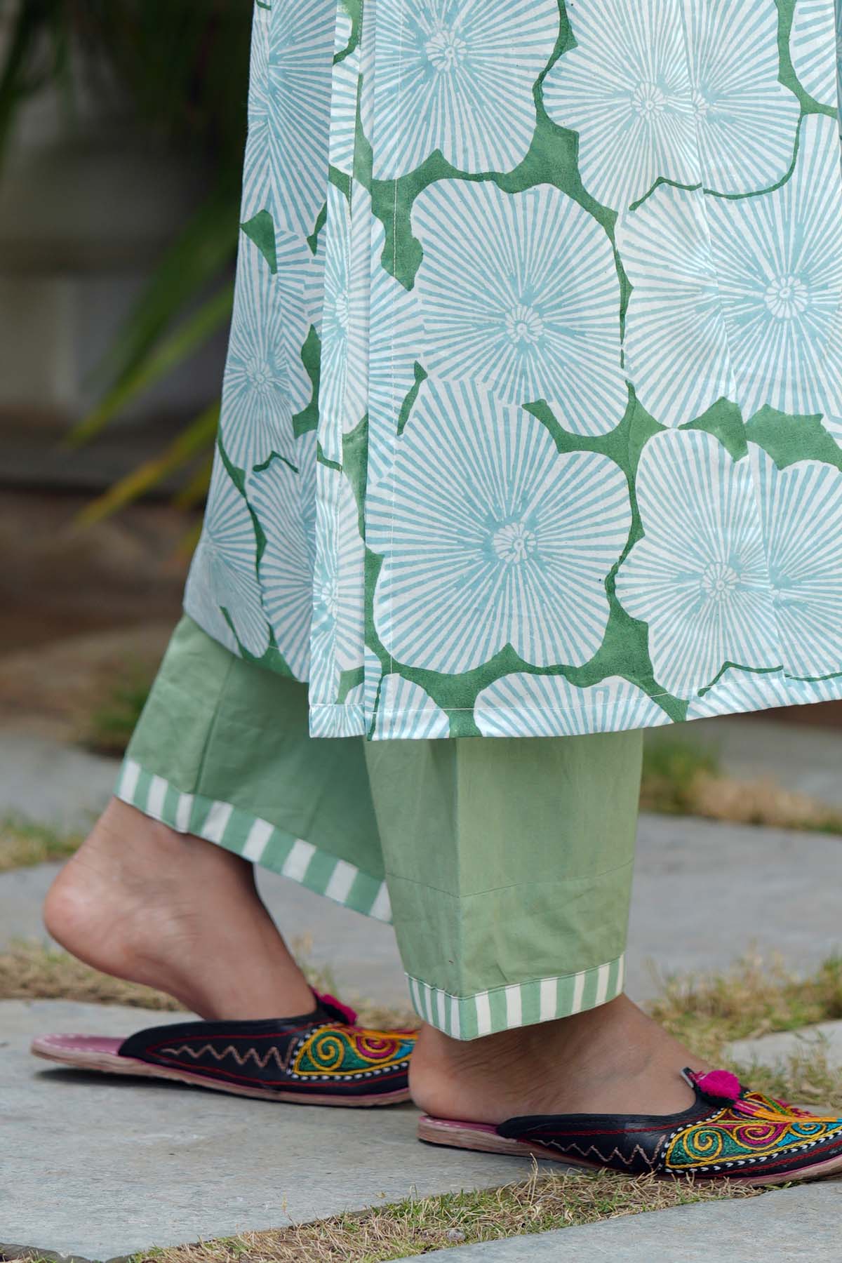 Light Green Cotton Pants