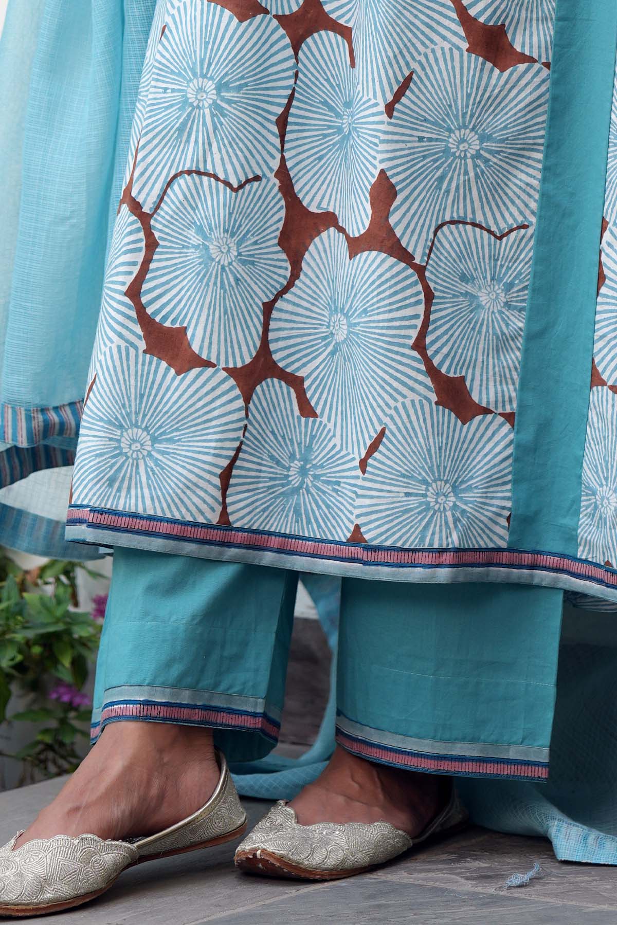 Powder Blue Cotton Pants