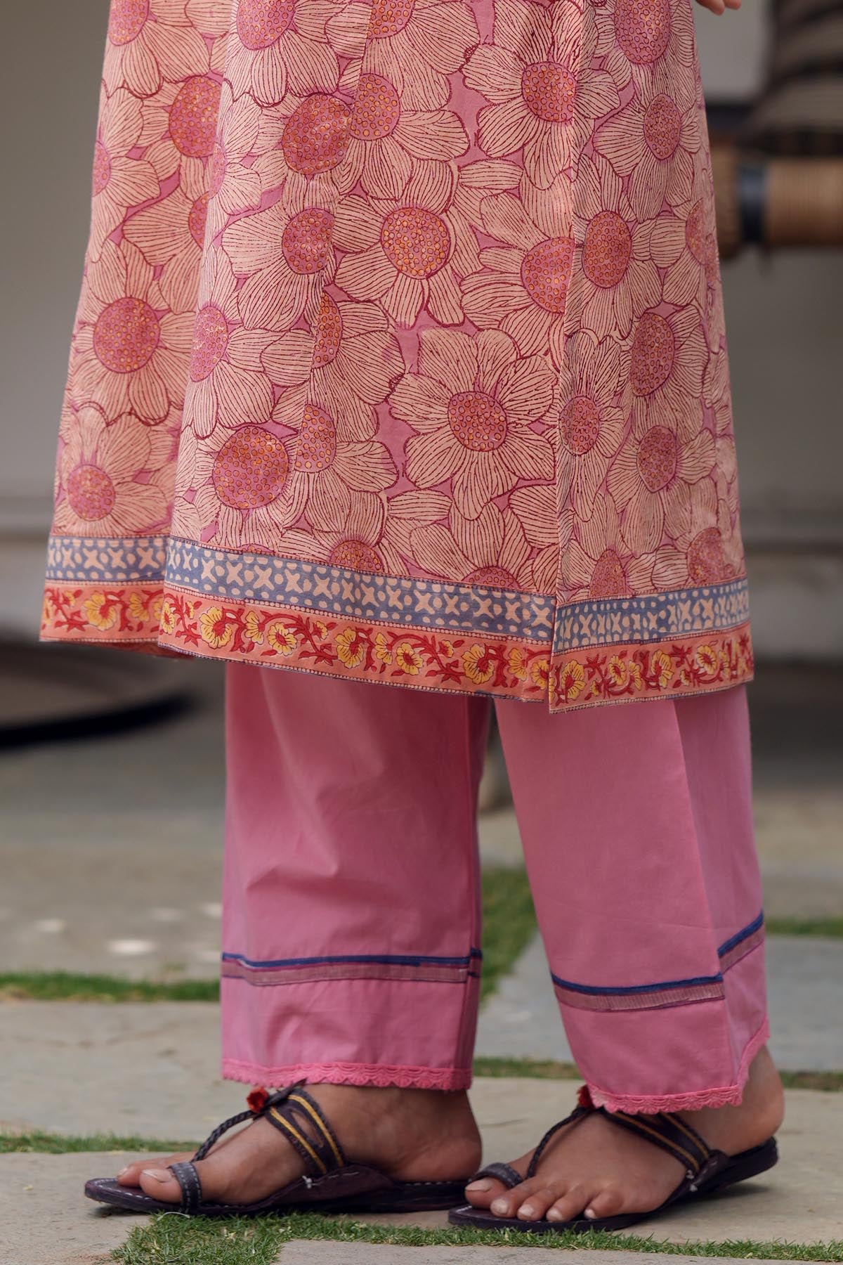 Pink Pants with Borders