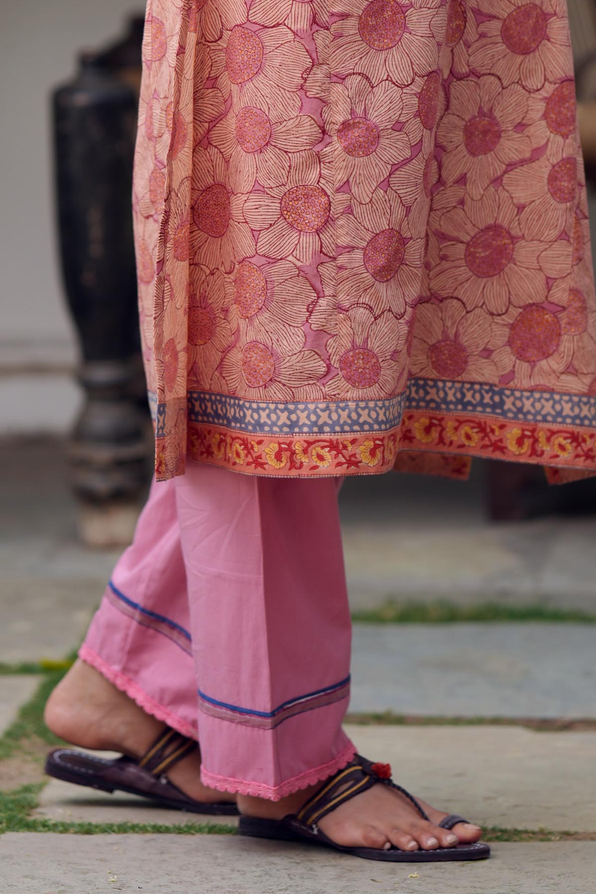 Pink Pants with Borders
