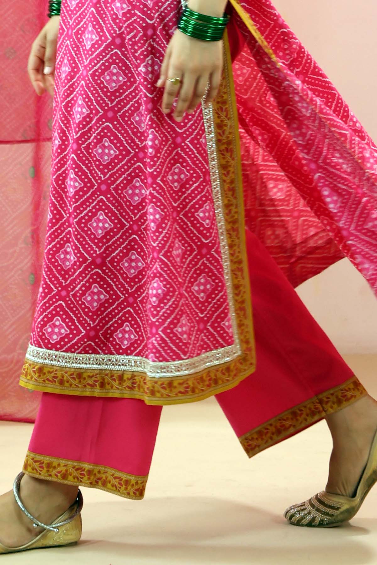 Rani Pink Cotton Straight Fit Pants