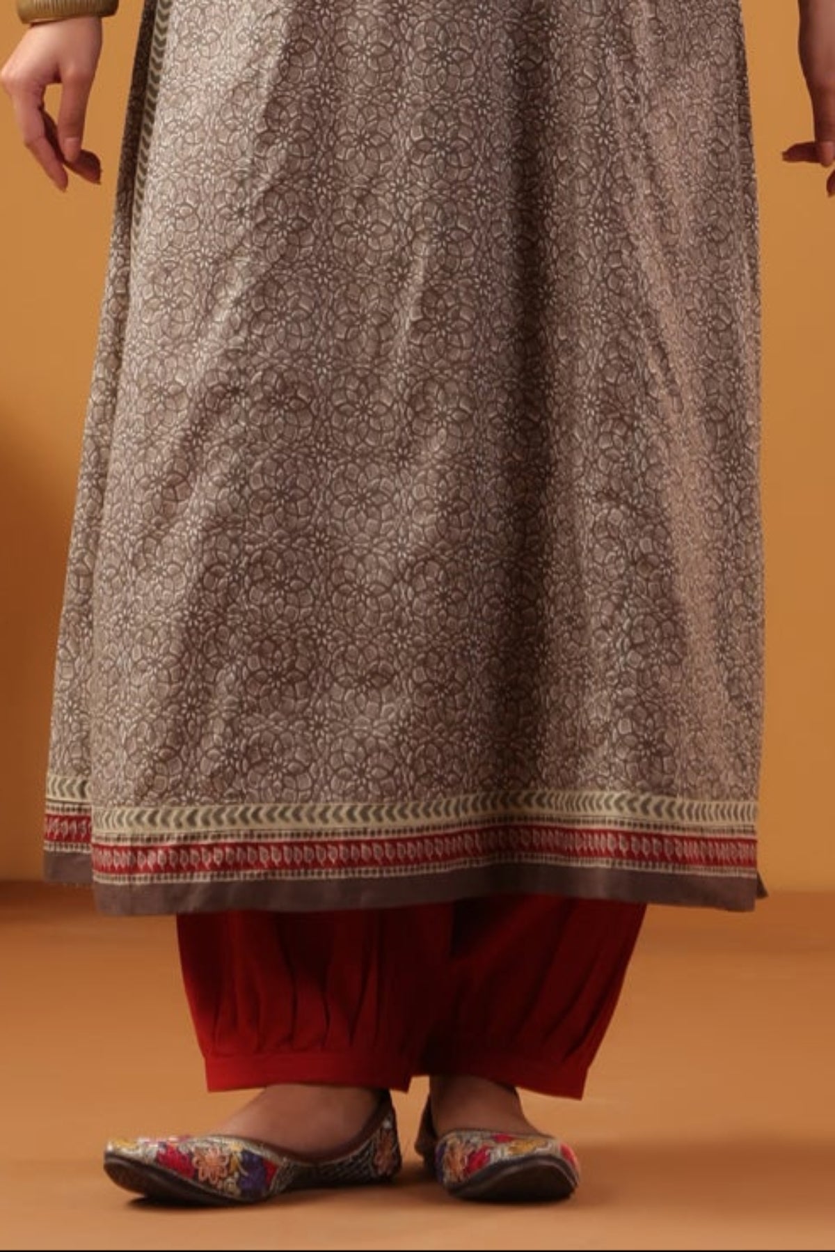 Maroon Salwar Style Cotton Pants