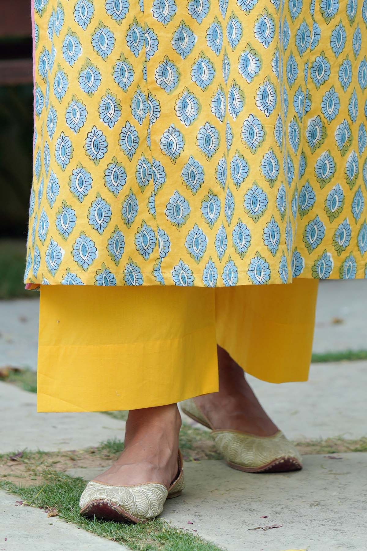 Plain Yellow Cotton Pants