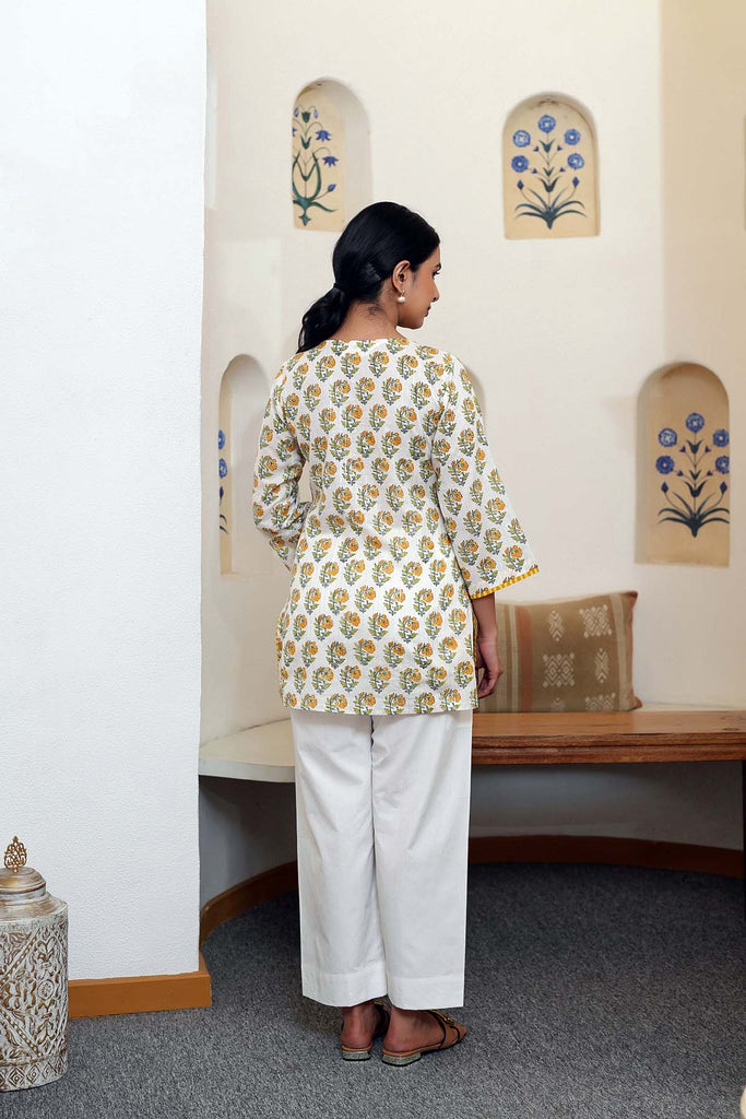 Short Length Angrakha Style Kurti