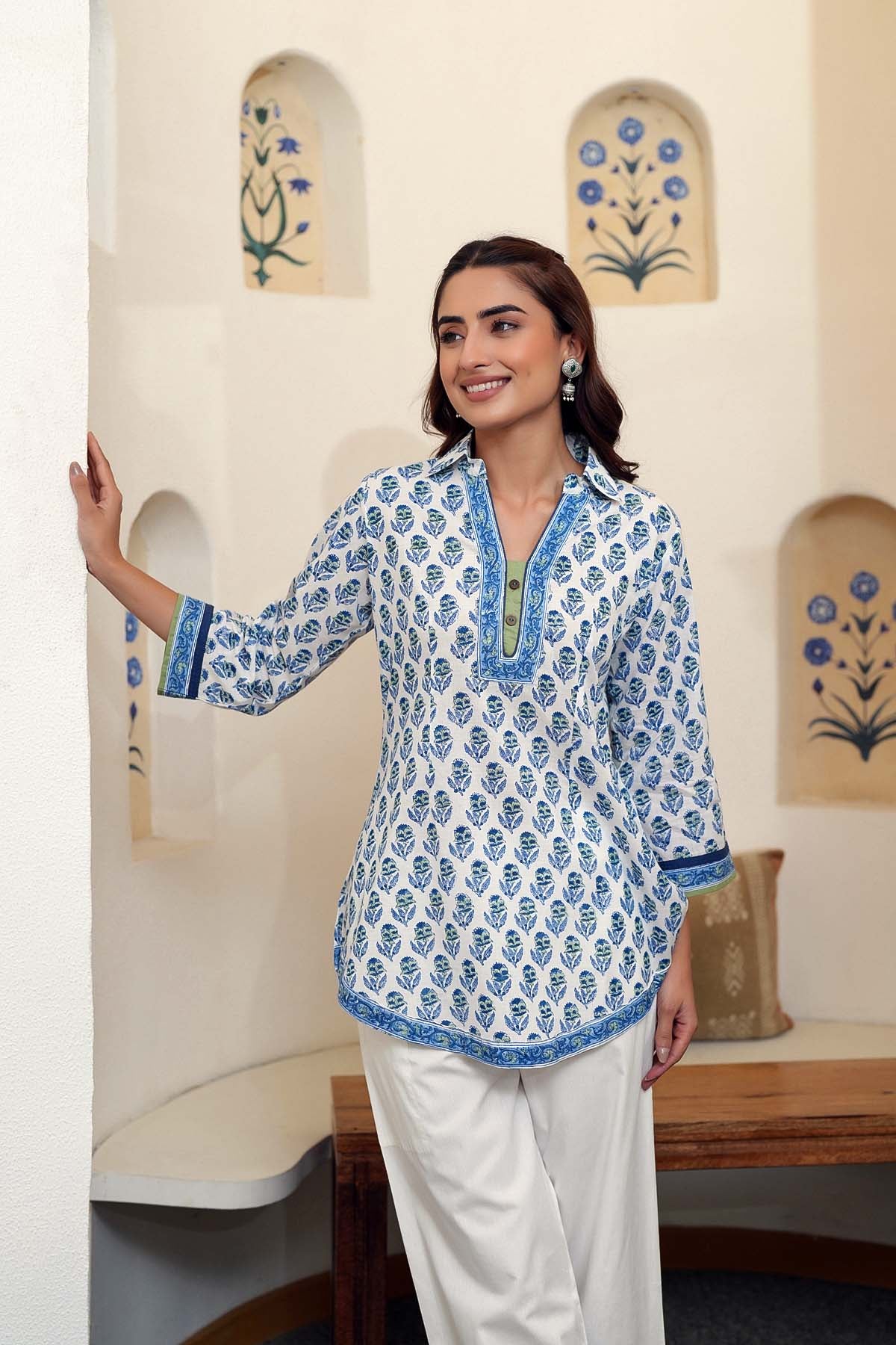 Short Length Shirt Style Collared Kurti