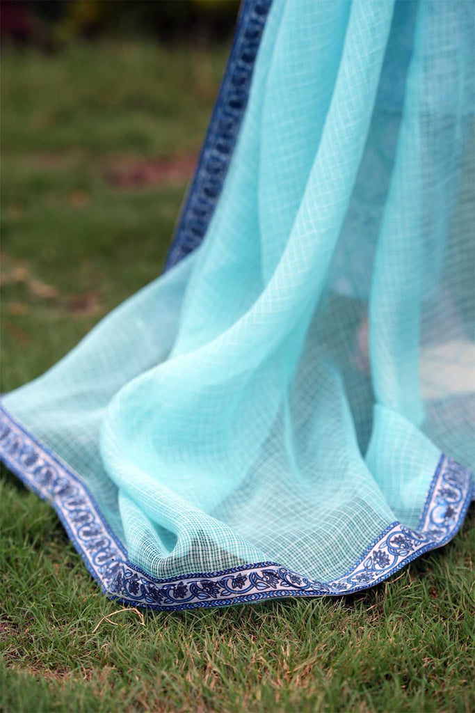 Turquoise Blue Kotadoriya Dupatta