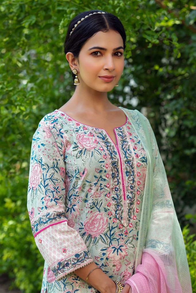 Straight Fit Kurta/Palazzo Set