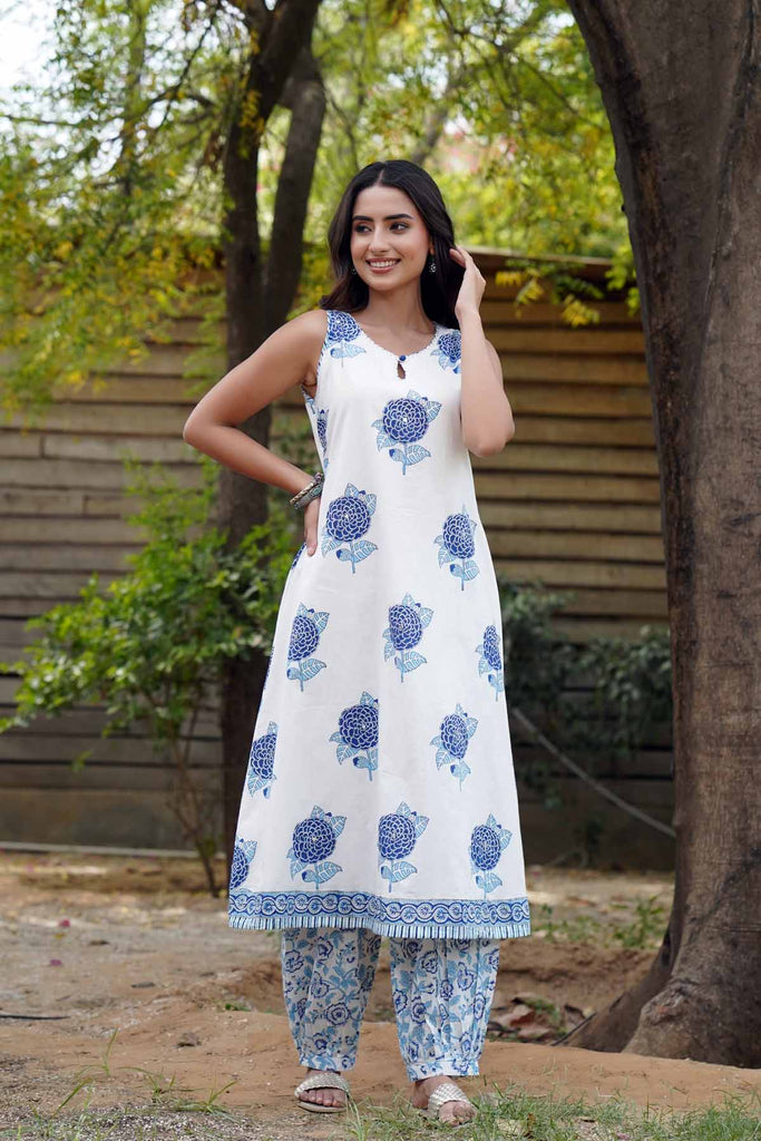 Kallolini's latest, designer, unique, beautiful, stylish, trendy white,  rayon pathani kurti set with pants for women and girls