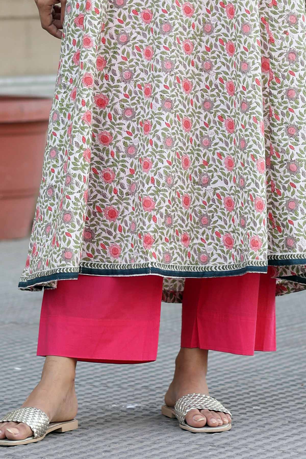 Deep Gajari Straight-Fit Cotton Pant