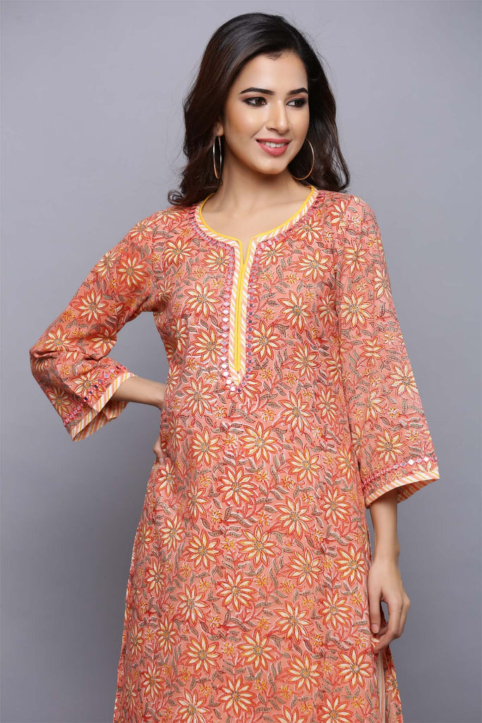Straight Fit Kurta with matching pant and dupatta