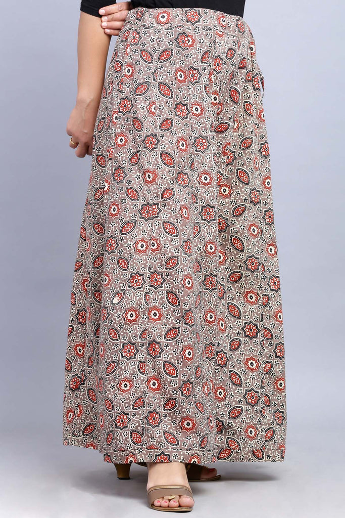 Flared Palazzo In Printed Cotton Fabric