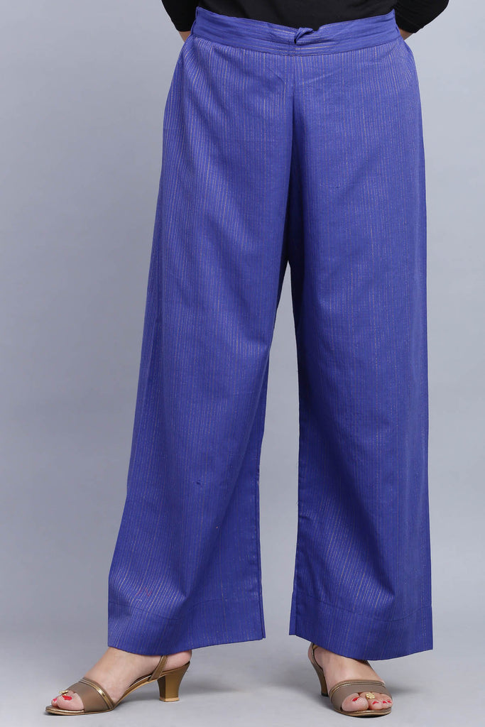Cotton Straight Pants with Elasticated Waist