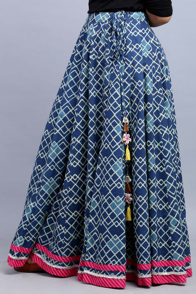 Leoni Skirt: Sparkle and Twirl in this Mesmerizing Blue Flower Maxi Skirt  for Your Little Star – Indigo Kids