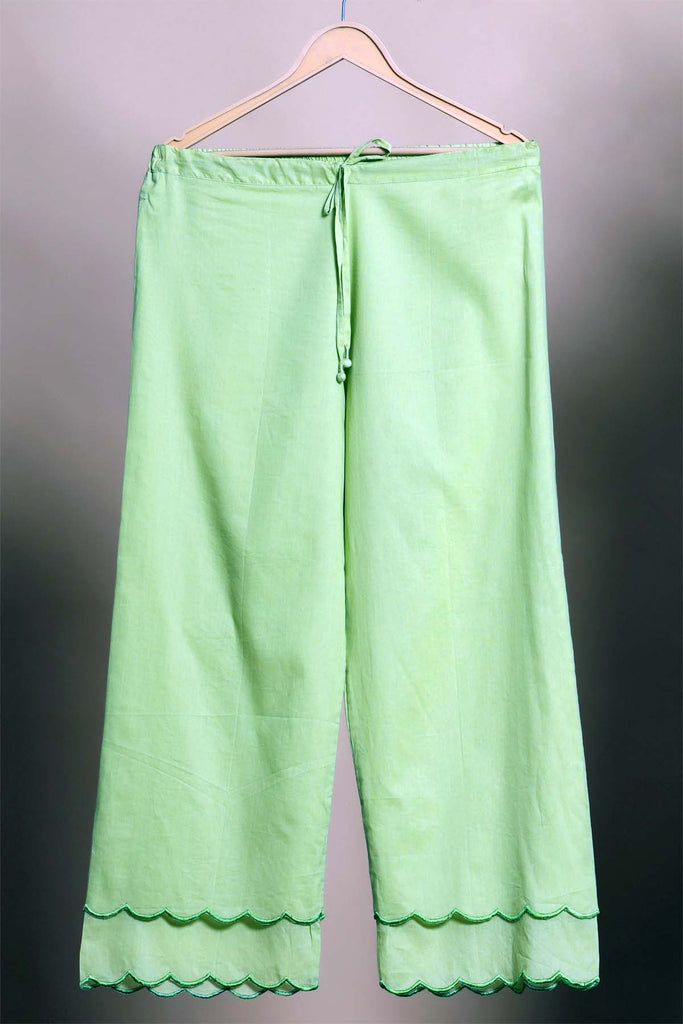 Straight Pants In Lime green Color